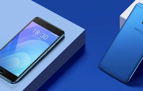 Blue, Smartphone, Meizu, M6 Note