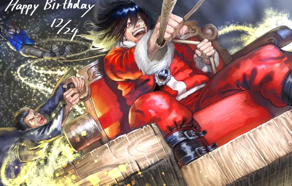 Humor, Christmas, sleigh, Naruto, Naruto, the trick, Power Uchiha, Upholstered Uchiha