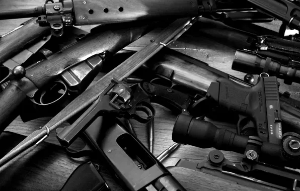 Weapons, guns, the gun, revolver, rifle