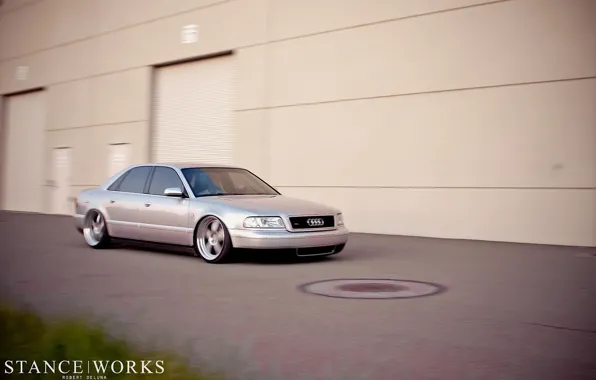 Audi, Audi, grey, tuning, low, stance works