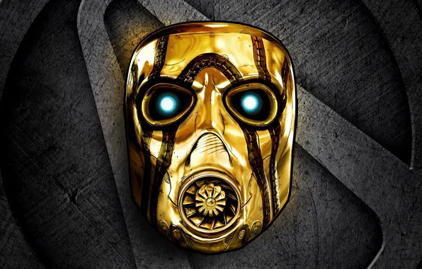 Picture gold, sign, mask, 2K Games, Gearbox Software, Borderlands: The Handsome Collection