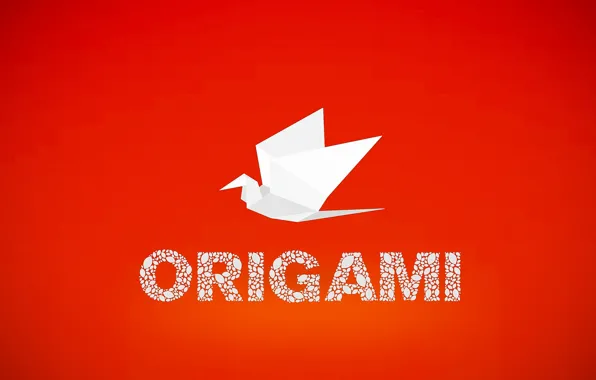 Paper, the inscription, bird, crane, origami, origami, Signature
