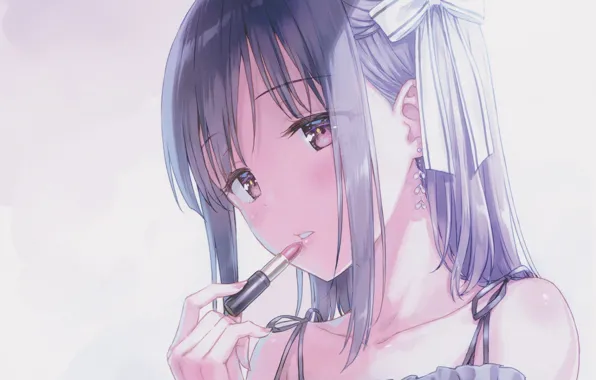 Fantasy Girl Anime Girls Blue Eyes Lipstick Flowers Wallpaper -  Resolution:1000x1446 - ID:1314546 - wallha.com