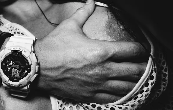 Chest, girl, watch, hand, photographer, nipple, girl, photography