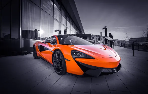 Orange, sports car, McLaren 570S