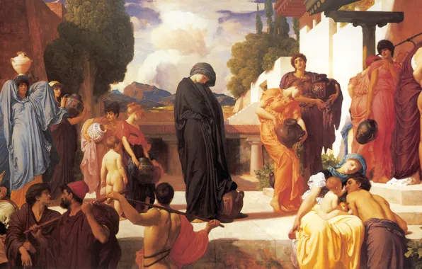 Picture people, area, antiquity, antique, Frederic Leighton, Captive Andromache