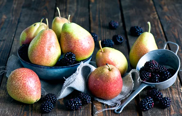 Picture berries, fruit, pear, BlackBerry