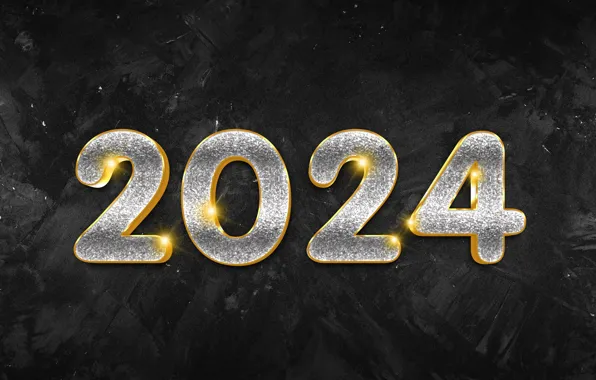 Picture background, New Year, figures, silver, golden, new year, happy, grunge