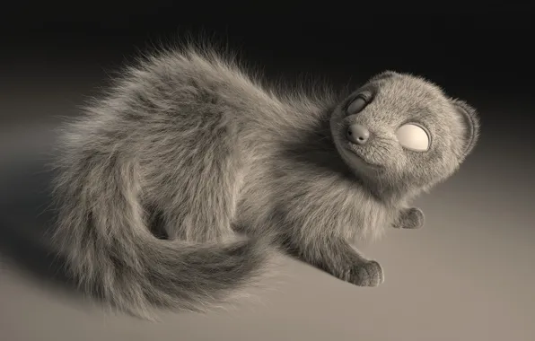 Picture art, pussy, animal, Gabriela Salmeron, Ferret Groom