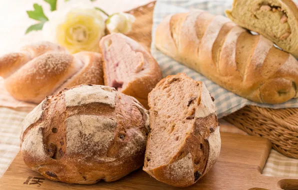 Bread, cakes, roll, cuts