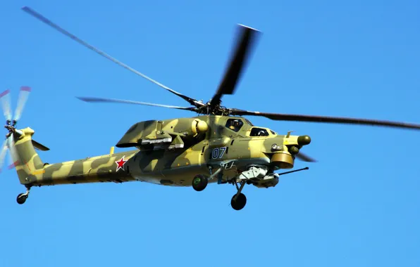 The sky, Helicopter, Army, Russia, Aviation, BBC, Mi-28N, The spoiler