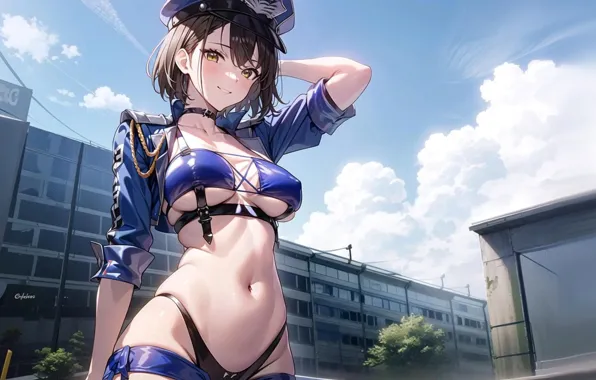 Picture kawaii, girl, sexy, boobs, anime, short hair, pretty, babe