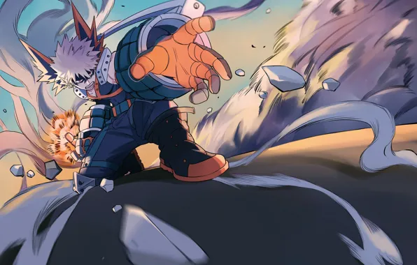 Fragments, movement, guy, My Hero Academia, Boku No Hero Academy, Bakugou Katsuki, My Hero Academy, …