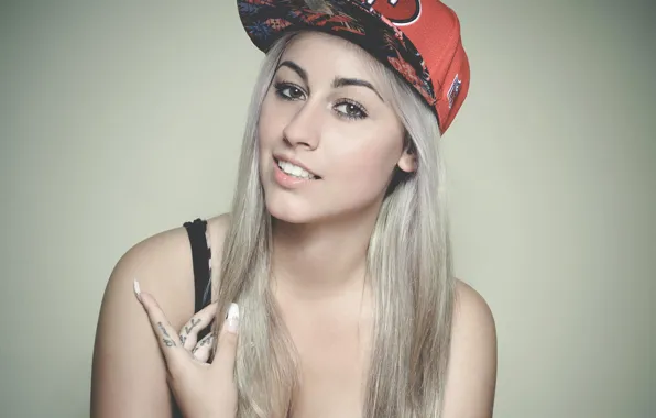 Picture girl, photo, model, blonde, cap, girl, swag, syle