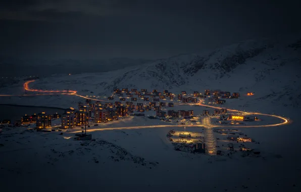 Picture snow, mountains, home, Greenland, Greenland