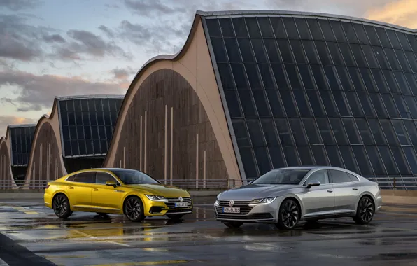 Volkswagen, puddles, 2018, Elegance, R-Line, liftback, 2017, Arteon