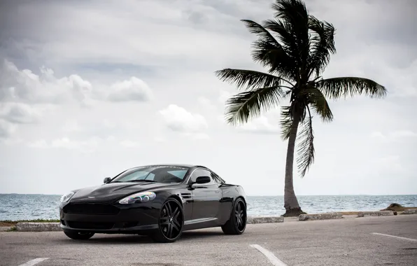 Aston Martin, wheels, DB9, black, Forgiato