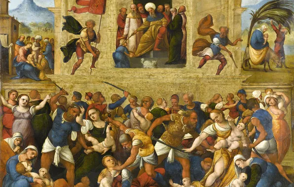 Picture Ludovico Mazzolino, Ludovico Mazzolino, Beating babies