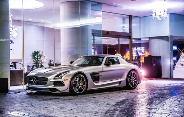 Picture Mercedes-Benz, SLS, Black Series, silvery, C197, 63 AMG