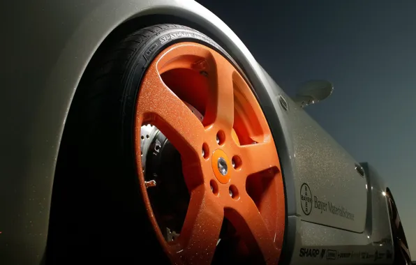 Wheel, Porsche, Orange