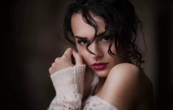 Look, hair, portrait, lips, curls, Mark Prinz