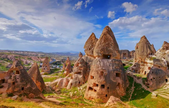 Rocks, Turkey, Cappadocia, Uchisar