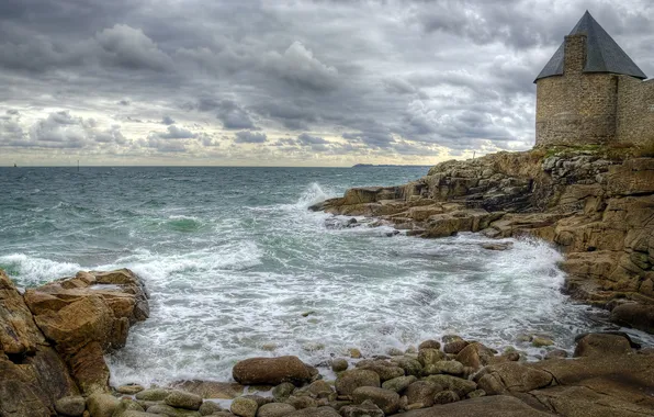 Sea, landscape, stones