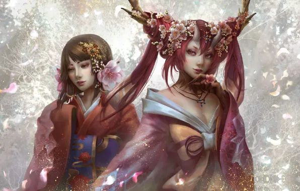 Picture fantasy, art, Royal Establishment (Solan), Sakura & Momo no sei