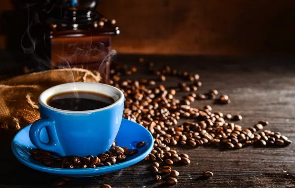 Board, coffee, hot, couples, Cup, blue, coffee beans, saucer