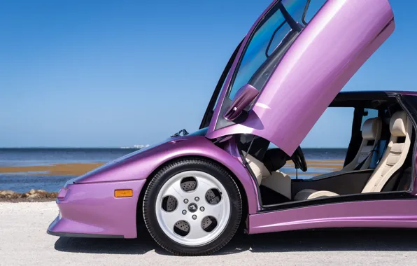 Lamborghini, wheel, Diablo, Lambo doors, Lamborghini Diablo SE30