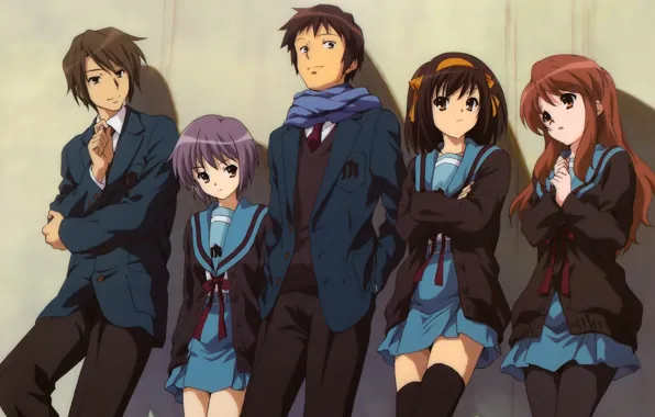 Anime, Ken, The Melancholy of Haruhi Suzumiya, Yuki Nagato, Haruhi Suzumiya, Itsuki Koizumi., Mikuru Asa