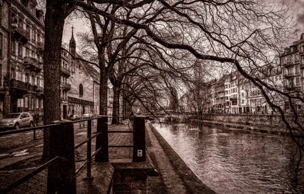 River, France, Strasbourg, Strasbourg, Il, City sketches
