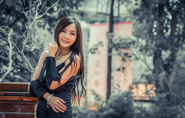 Look, girl, hair, Asian, bokeh