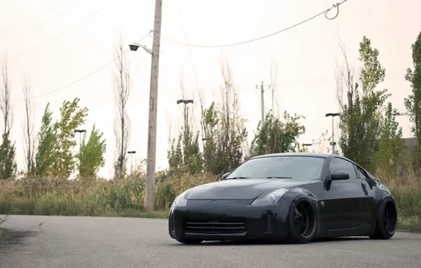 Black, Nissan, before, Nissan, 350z, Tuning, nismo, Stance