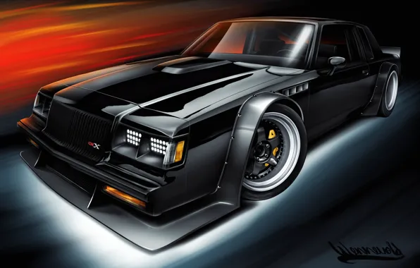 Auto, Figure, Machine, Art, Buick, GNX, Andreas Hoås Wennevold, by Andreas Hoås Wennevold