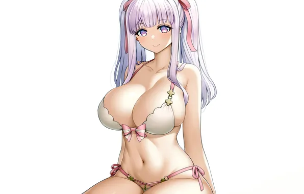 Girl, sexy, lingerie, pantsu, bra, cleavage, panties, pink hair