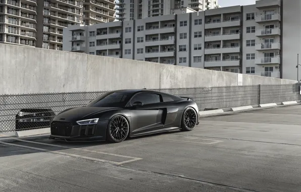 Audi, Audi R8, Black, Side, Road