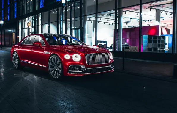 Picture Bentley, Wallpaper, Bentley Flying Spur Red