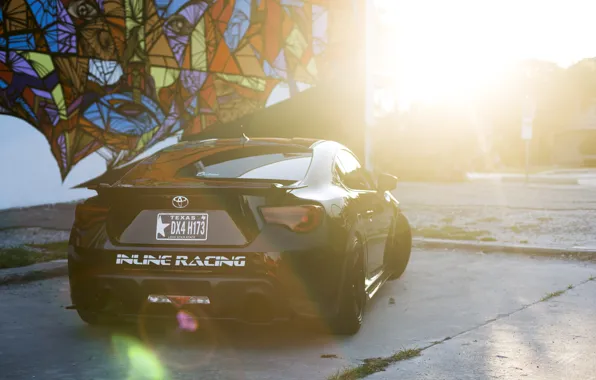 Picture glare, black, grafiti, Toyota, black, Sunny, Toyota, GT 86