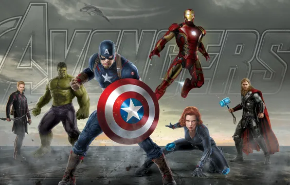 Hulk, iron man, Thor, captain America, the Avengers, avengers, black widow, Hawkeye