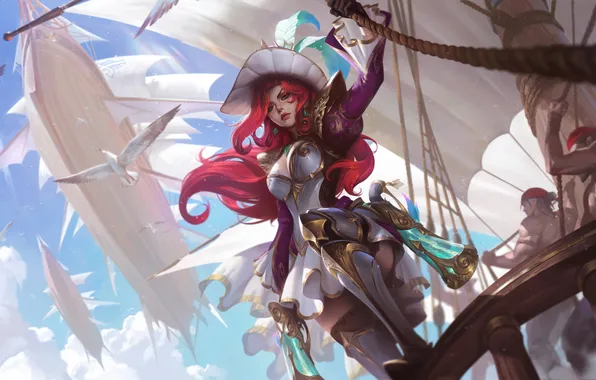 Art, League of Legends, Skin, LoL, Miss Fortune, Battle Queen