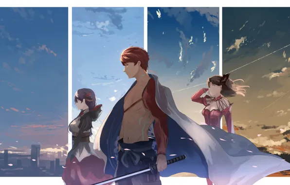 Rin tohsaka, matou sakura, emiya shirou, fate grand order