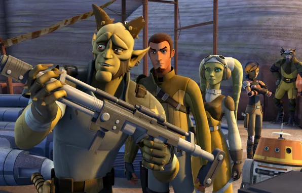 Heroes, Gera, Chopper, animated series, Star Wars Rebels, Star wars Rebels, Vizago, Sabina