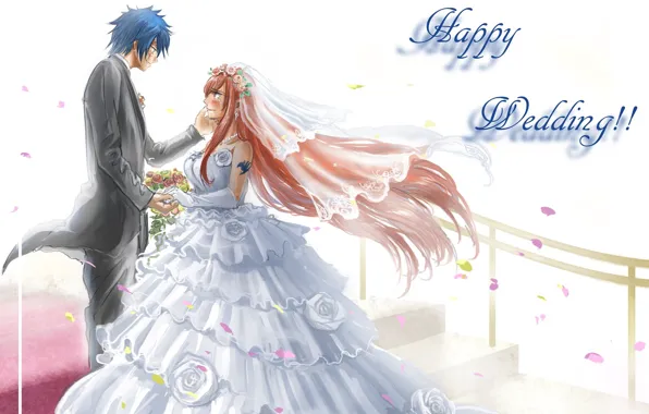 Pair, wedding, Fairy Tail, Gerard, Elsa, Fairy Tail