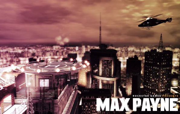 Wallpaper helicopters, The city, max, rockstar games, Max Payne 3