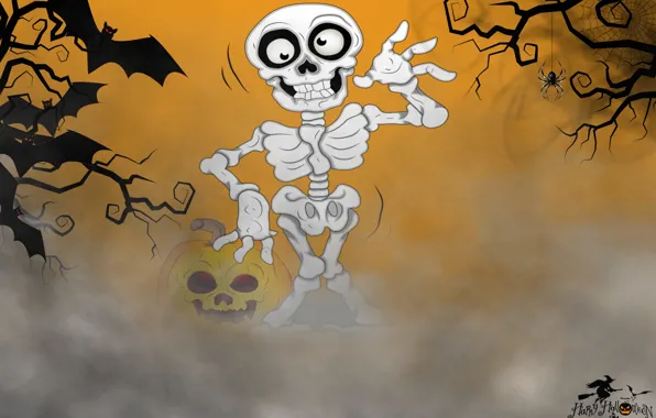 Background, skeleton, Halloween