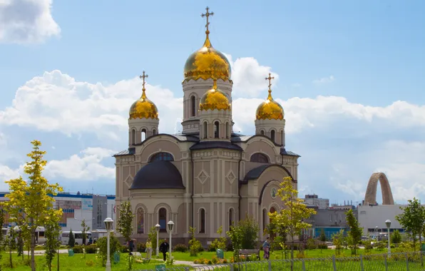 Picture summer, the sky, clouds, August, Russia, architecture, Samara, Stan