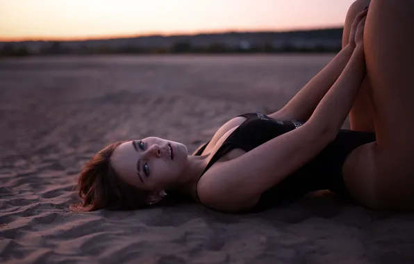 Picture sand, girl, legs, Maxim Gontarev