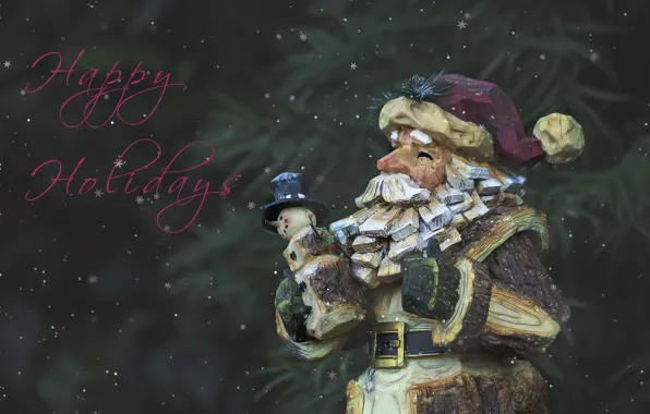 Holiday, happy holidays, santa