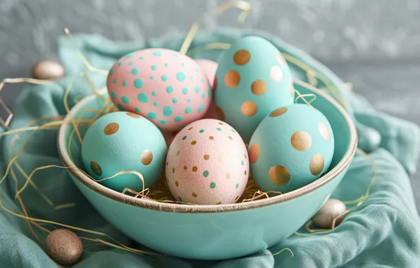 Holiday, eggs, spring, Easter, painted, eggs, Easter, easter composition